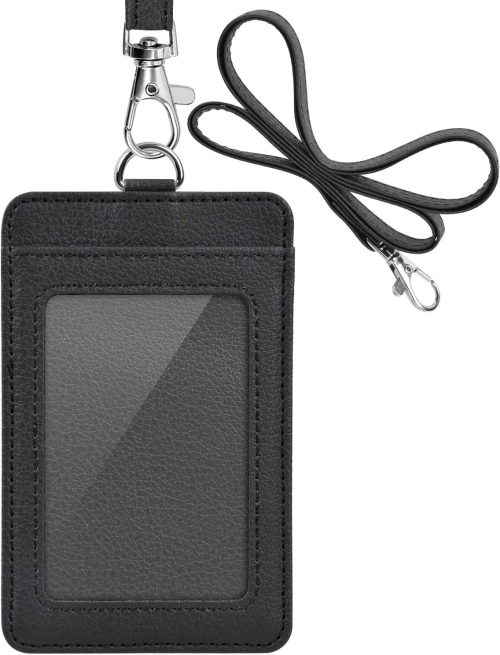 PU Leather ID Badge Holder,